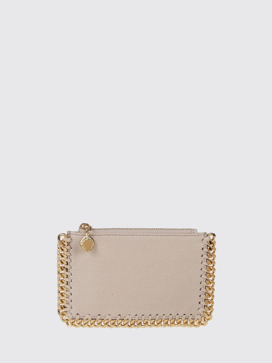 Stella Mccartney Falabella Flat Faux Leather Card Holder with Logo