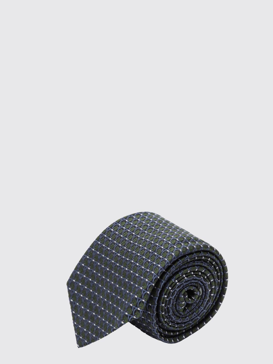 Ferragamo Gancini Jacquard-Pattern Silk Tie