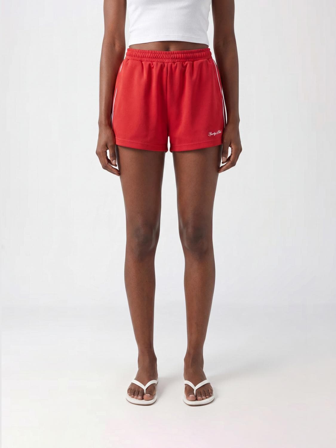 Sporty & Rich Logo Jogging Shorts in Recycled Cotton
