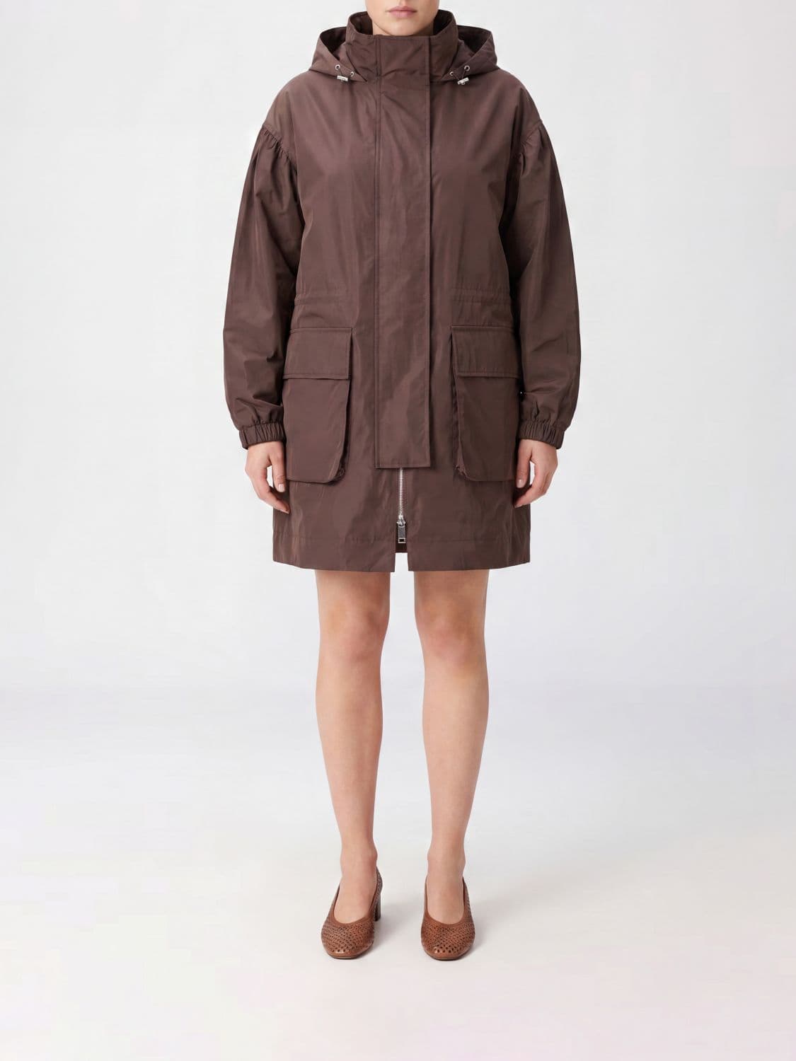 Oof Wear Relaxed Fit Lyocell and Cotton Blend Parka with Hood and Drawstring