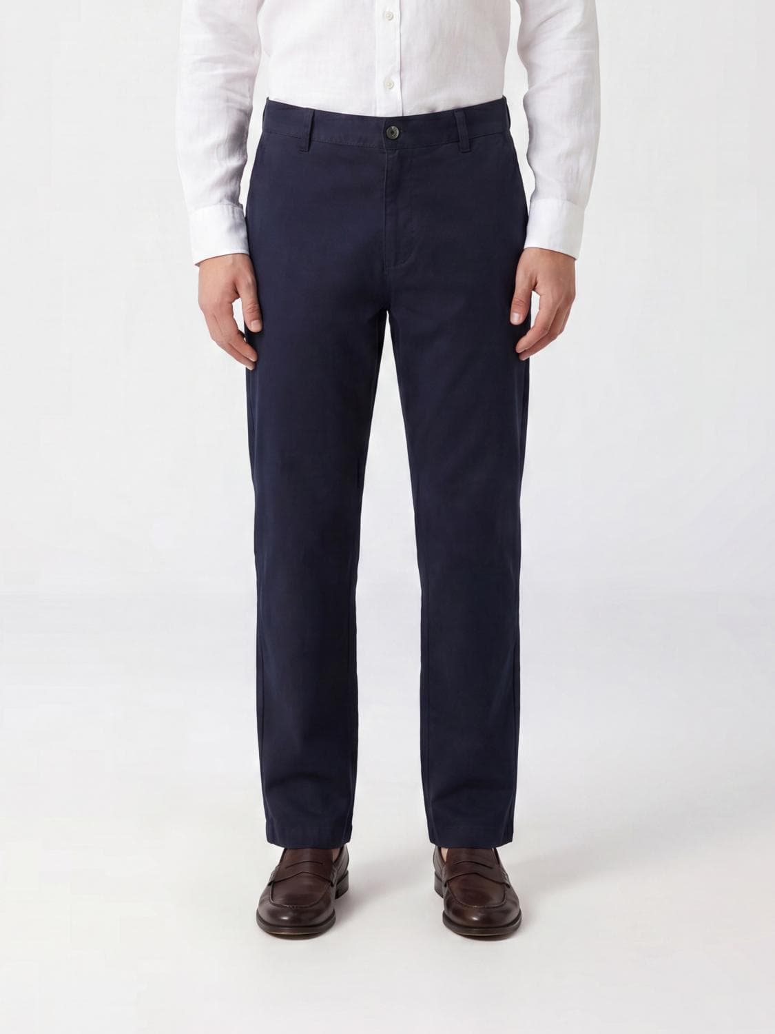Sebago Mid-Rise Slim Fit Trousers in Stretch Cotton with Slant Pockets