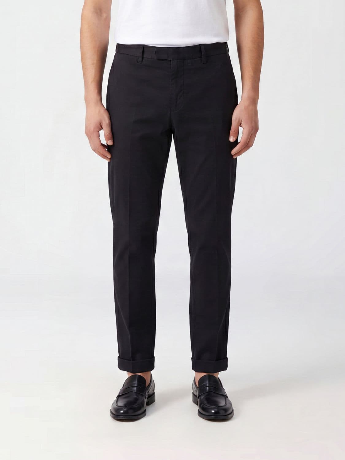 Briglia 1949 Slim Fit Tailored Trousers in a Cotton and Linen Blend