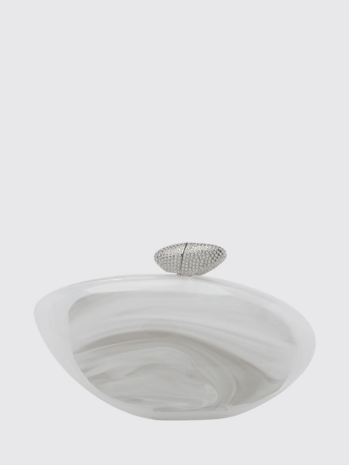 Benedetta Bruzziches Armonia Bicolour Clutch in Methacrylate and Crystals · OS