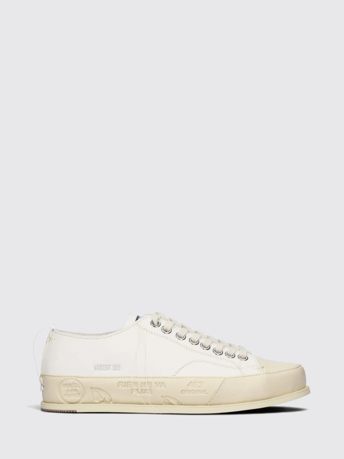 Premiata Vince Calf Leather Low-Top Sneakers with Rubber Toe