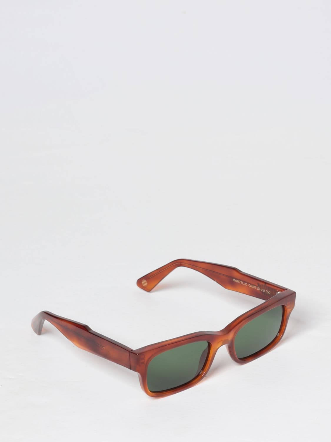 Ophy X Borsalino Marcello Rectangular Acetate Sunglasses with Logo