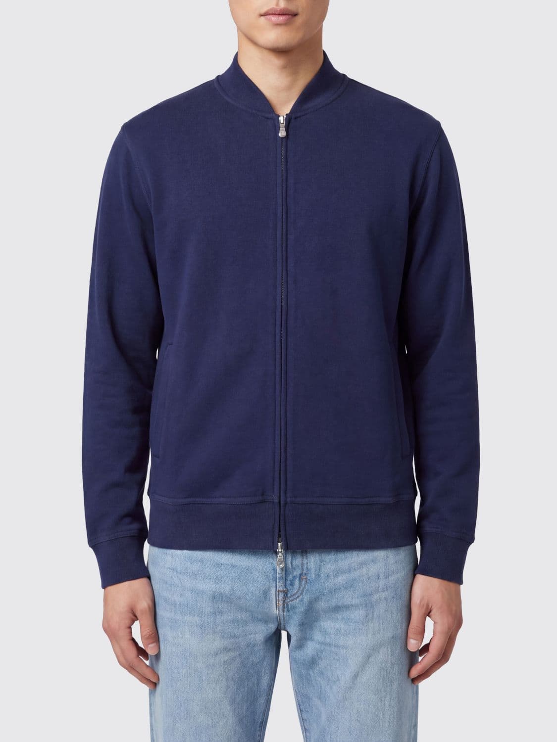 Brunello Cucinelli Cashmere and Silk Cardigan with Bomber Collar and Zip · M
