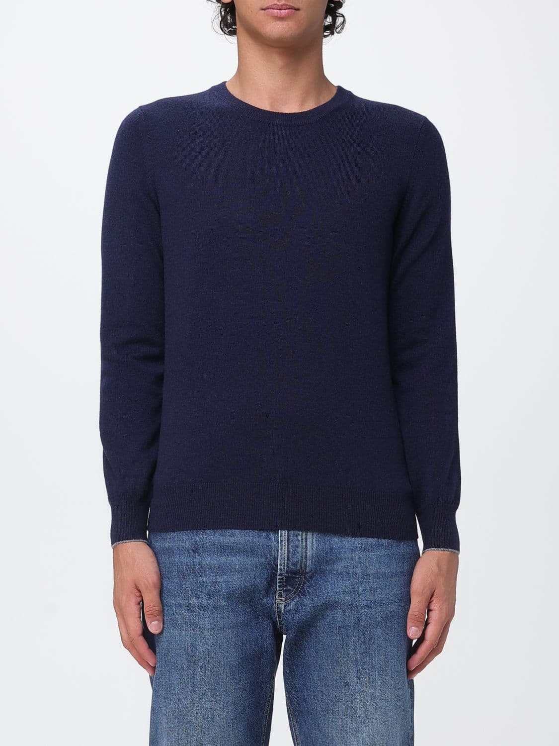 Brunello Cucinelli Crewneck Cashmere Jumper with Ribbed Trims