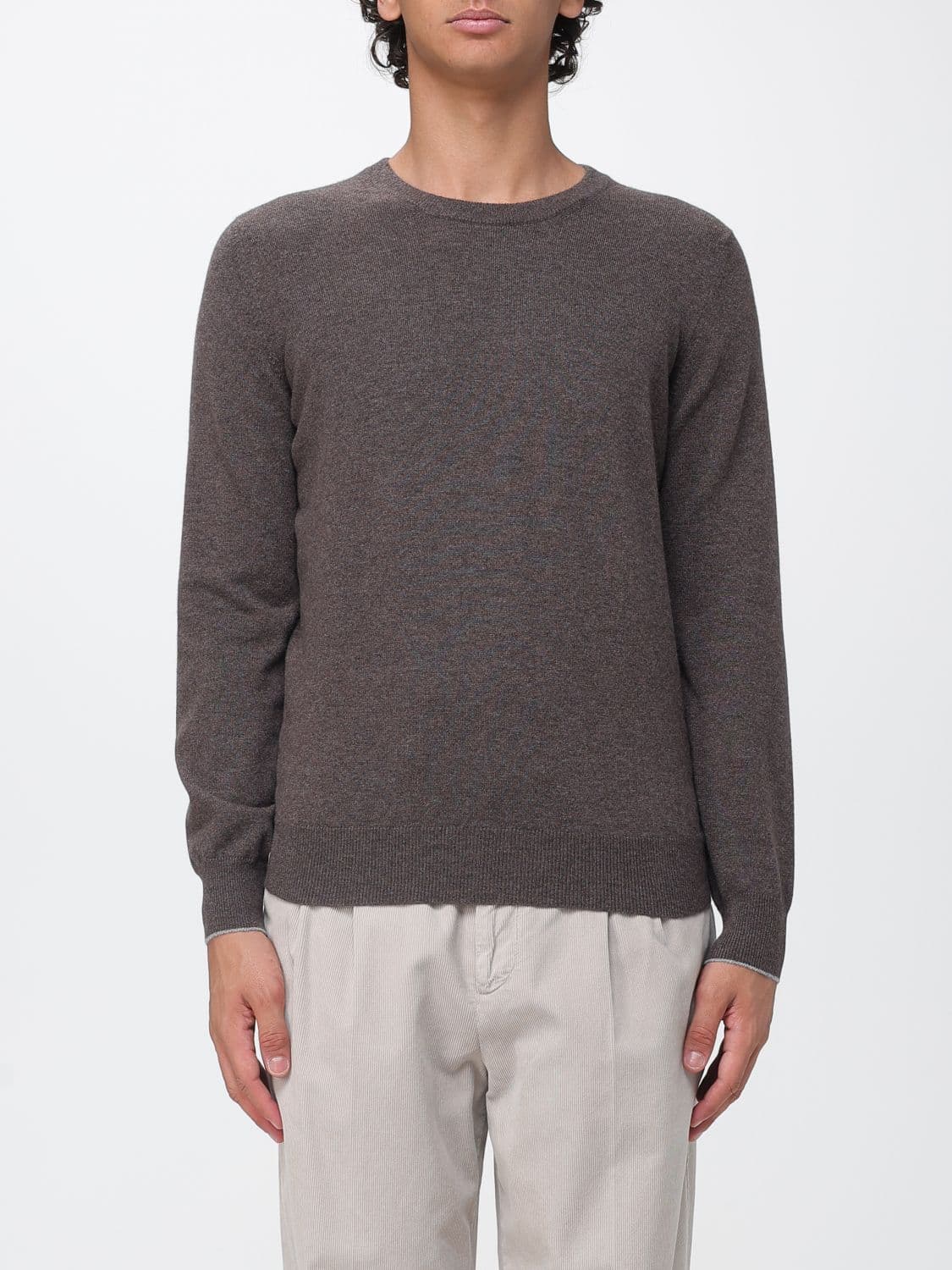 Brunello Cucinelli Crewneck Cashmere Jumper with Ribbed Trims
