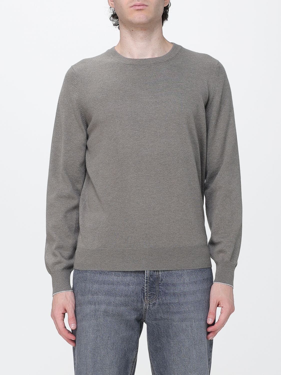 Brunello Cucinelli Crewneck Cashmere Jumper with Ribbed Trims