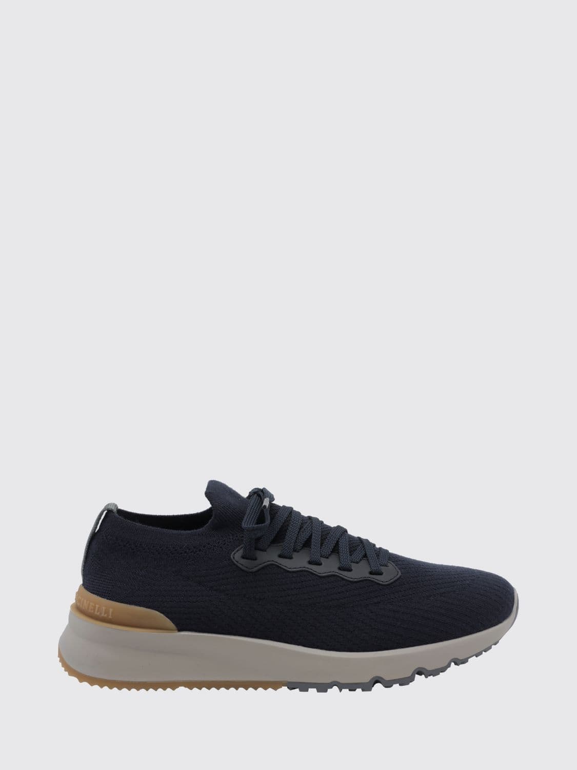 Brunello Cucinelli Low-Top Cotton Knit Trainers with Pull Tab