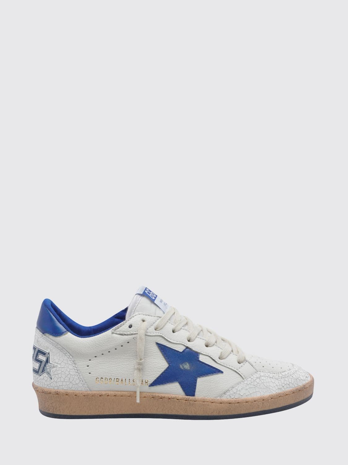 Golden Goose Ball Star Distressed Leather Trainers with Contrasting Logo · 39