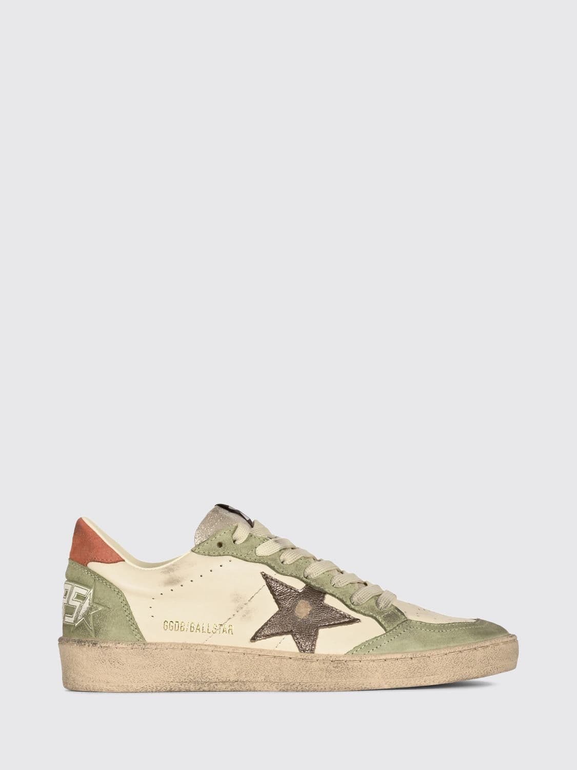 Golden Goose Ball Star Smooth and Suede Calfskin Sneakers