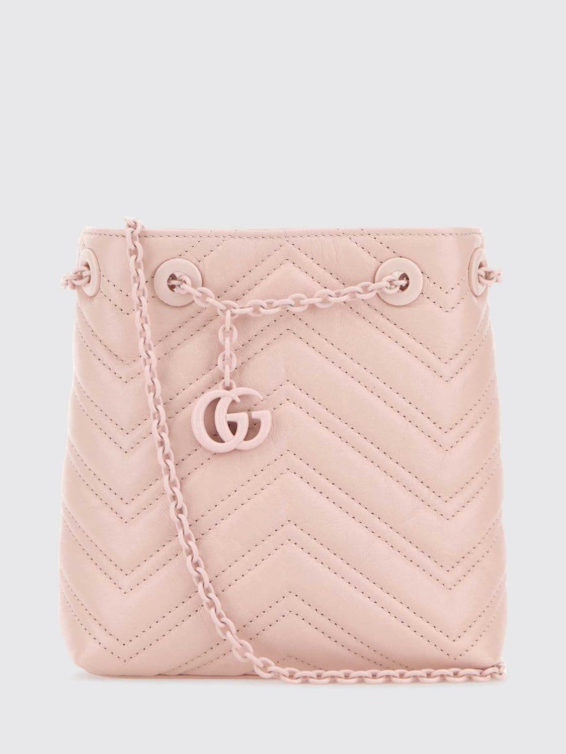 Gucci GG Marmont Mini Chevron Matelassé Nappa Leather Bucket Bag · OS