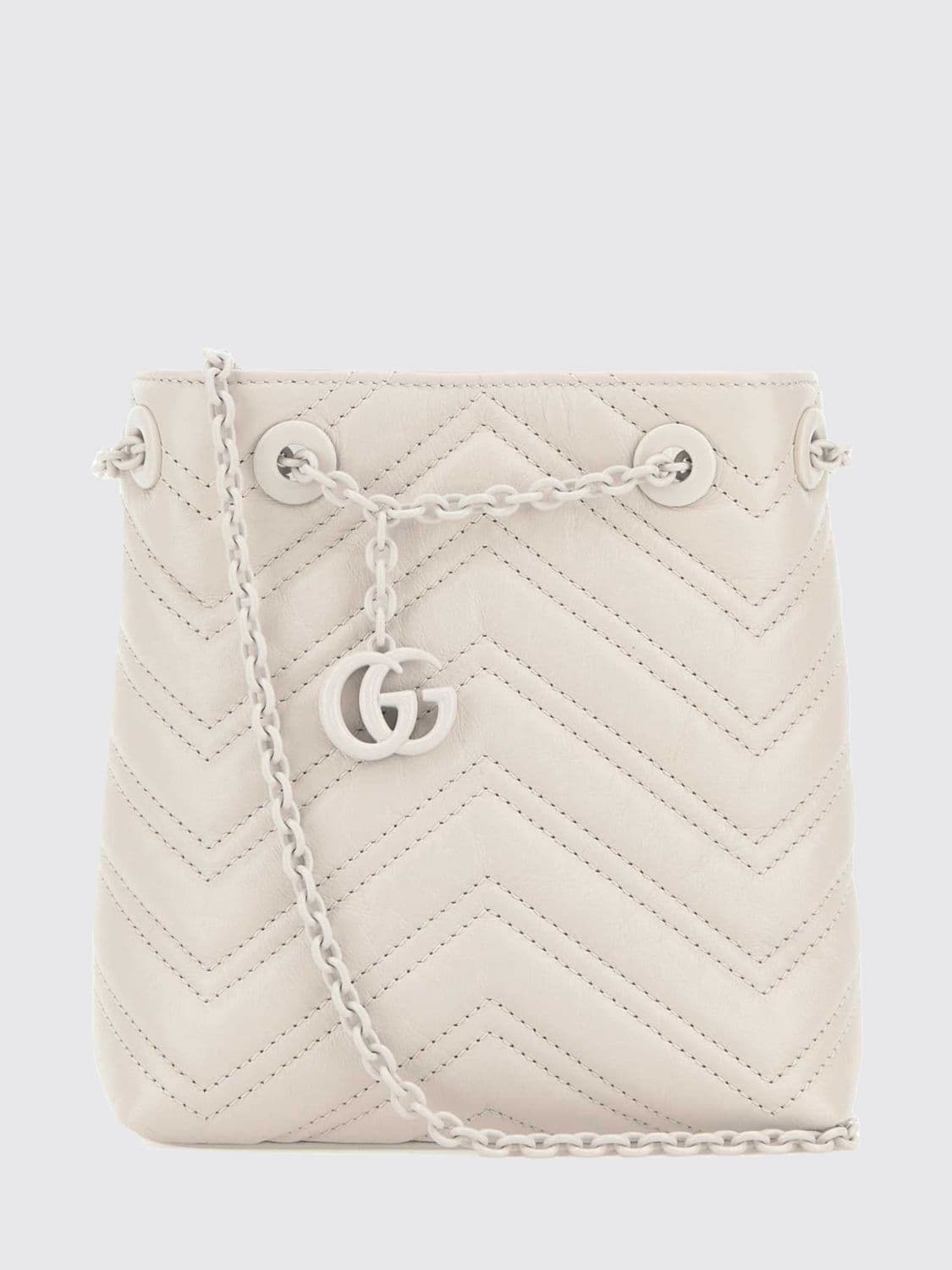 Gucci GG Marmont Mini Chevron Matelassé Nappa Leather Bucket Bag