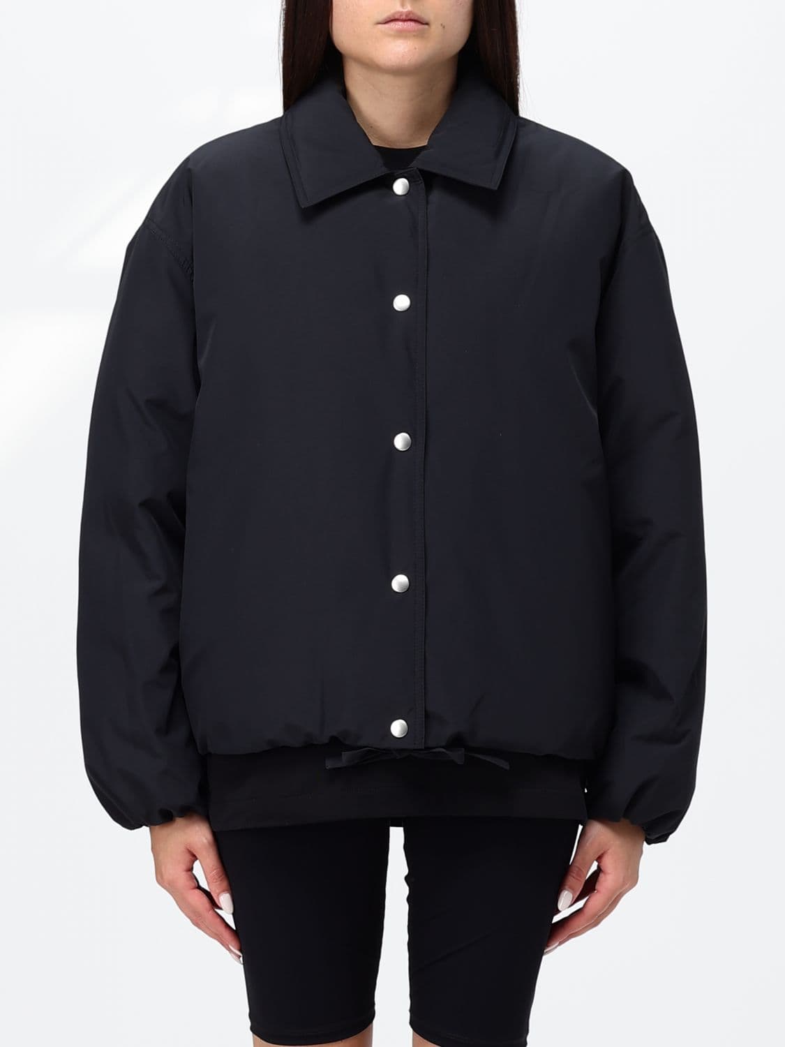 Jil Sander Cropped Padded Shirt Jacket in Technical Fabric