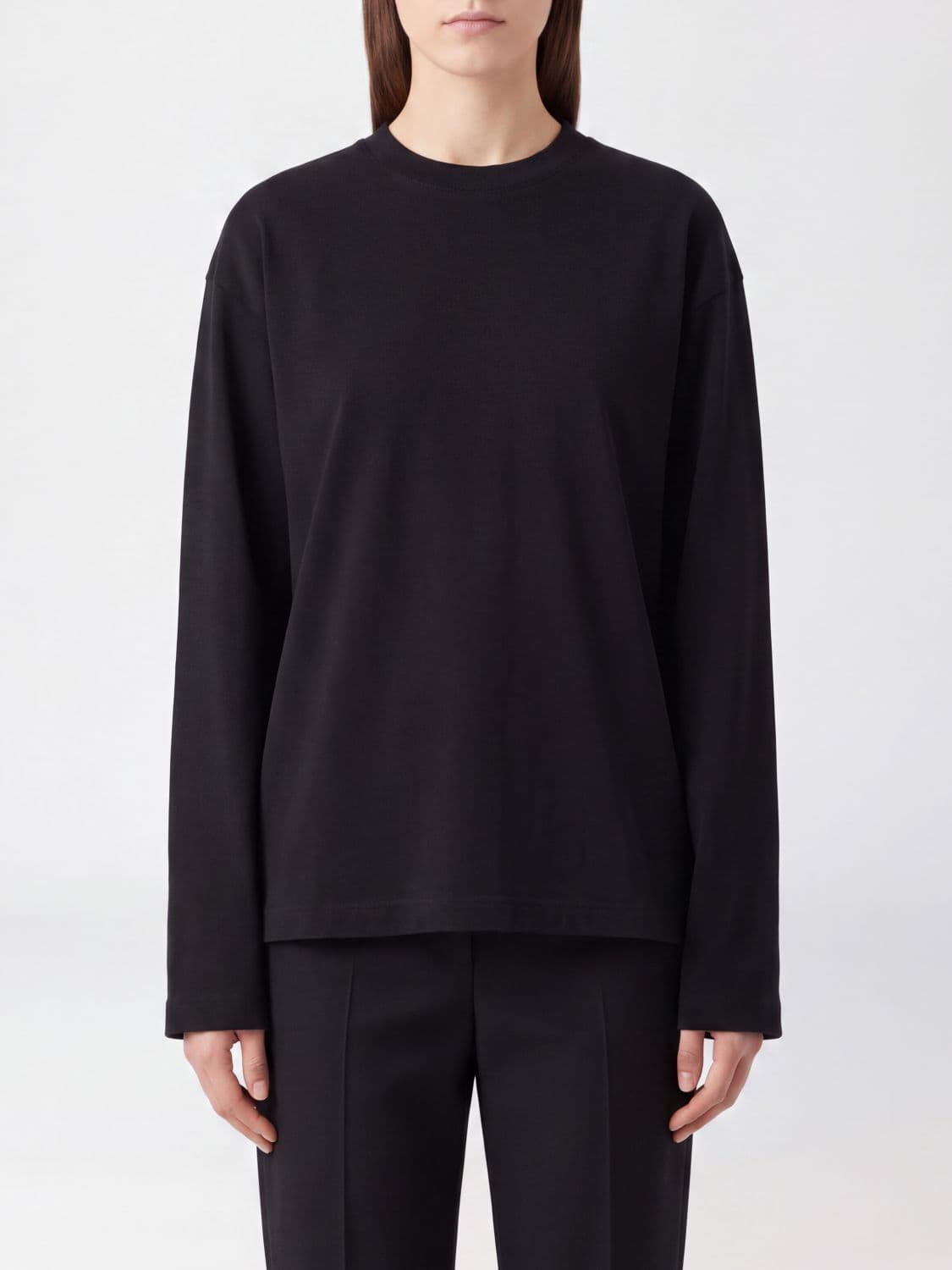 Jil Sander Long-Sleeved Cotton Crewneck T-Shirt