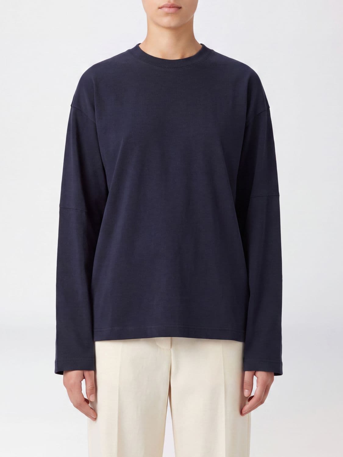 Jil Sander Long-Sleeved Cotton Crewneck T-Shirt