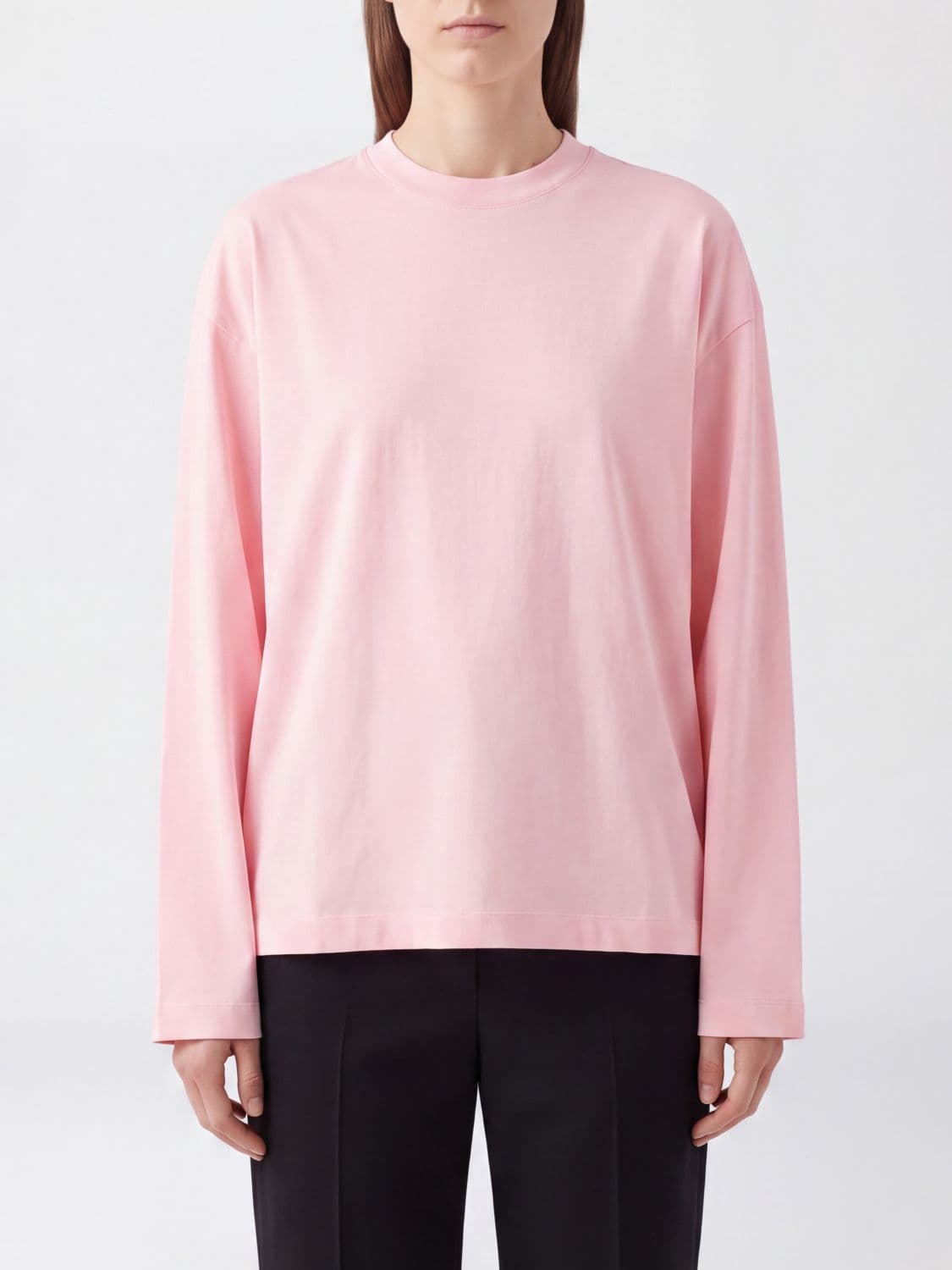Jil Sander Long-Sleeved Cotton Crewneck T-Shirt