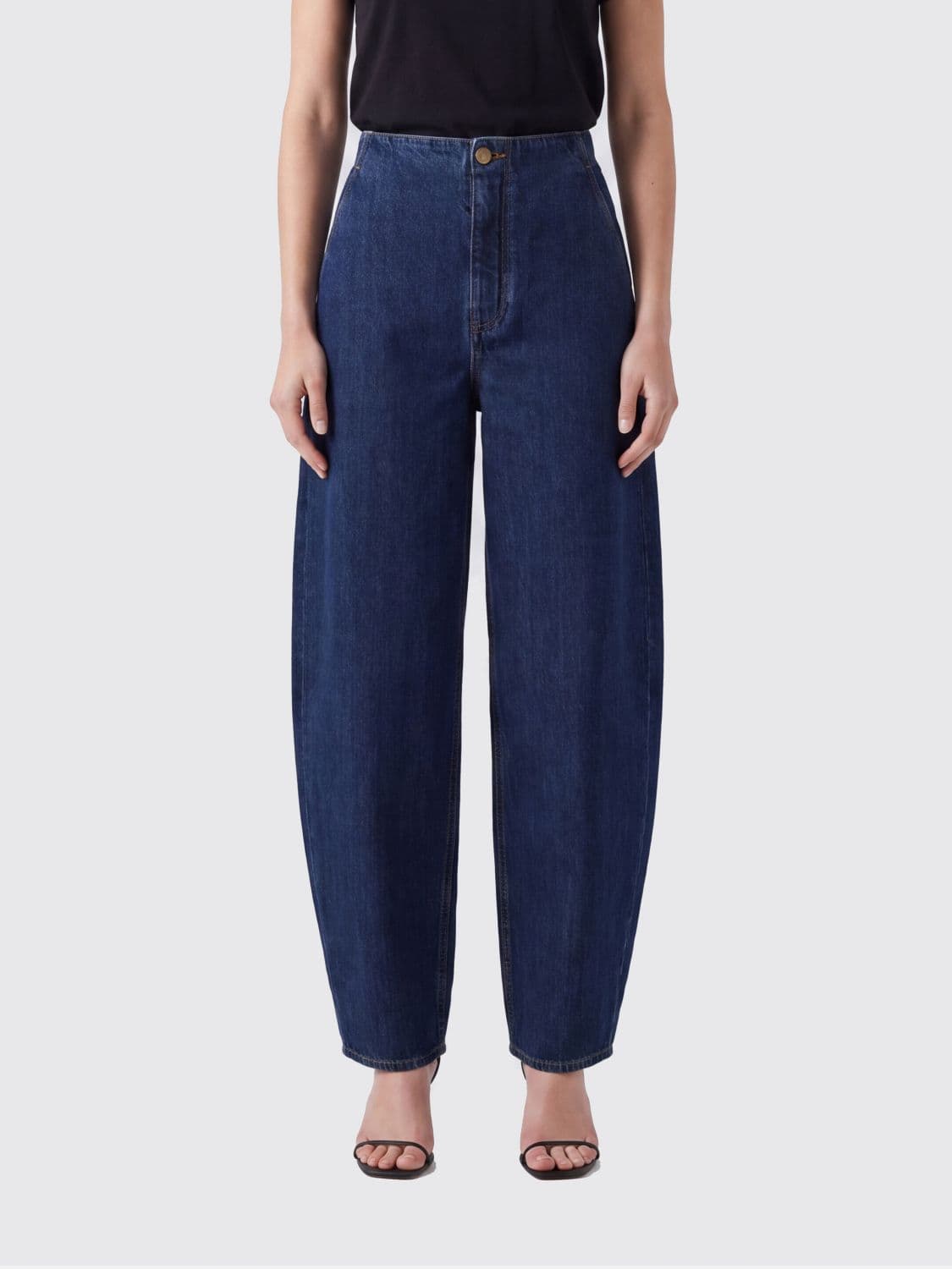 Jil Sander High-Waisted Baggy Jeans in Recycled Cotton Denim