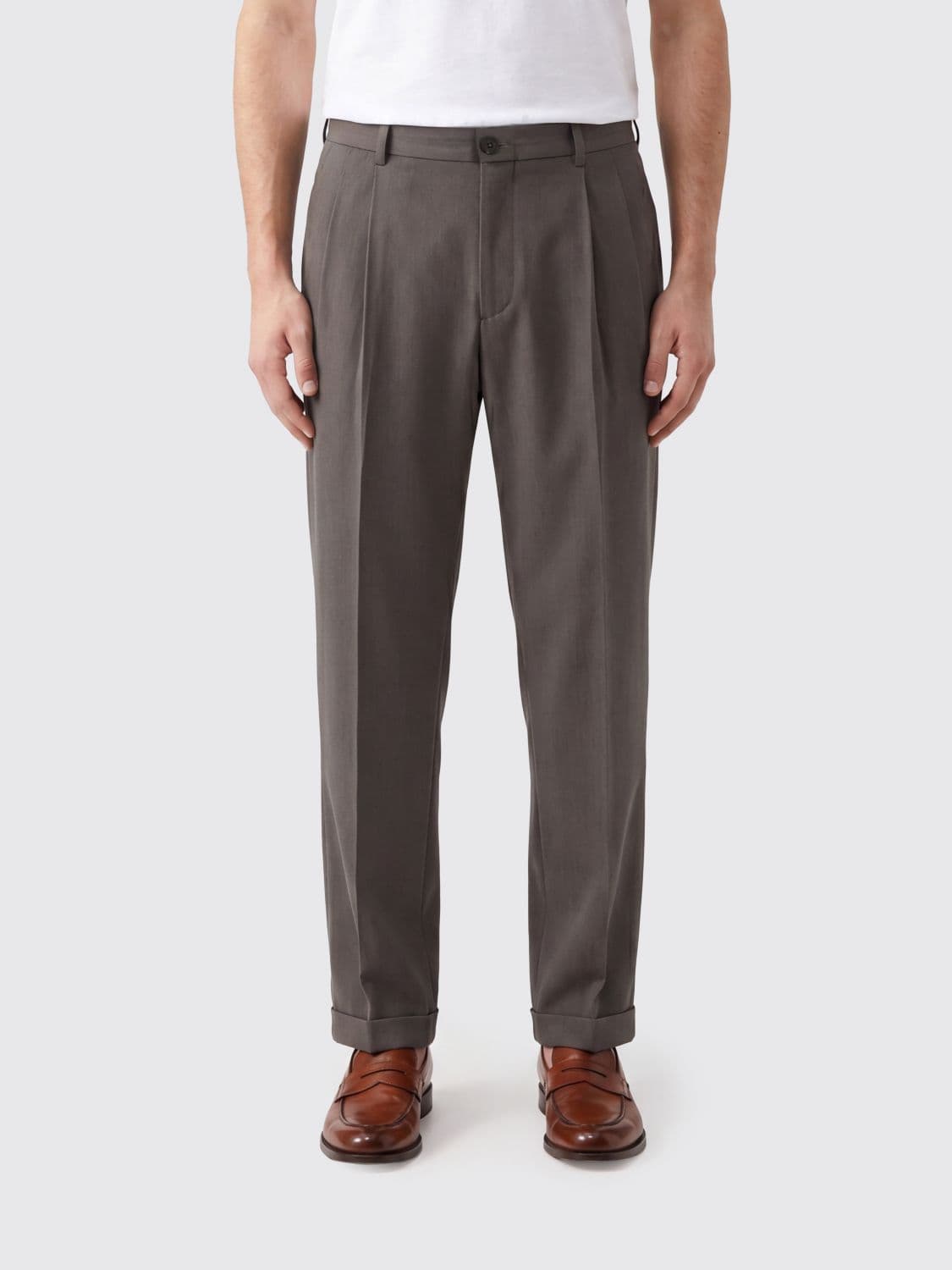 The Row Tosca Tailored Wool Trousers with a Slim Fit