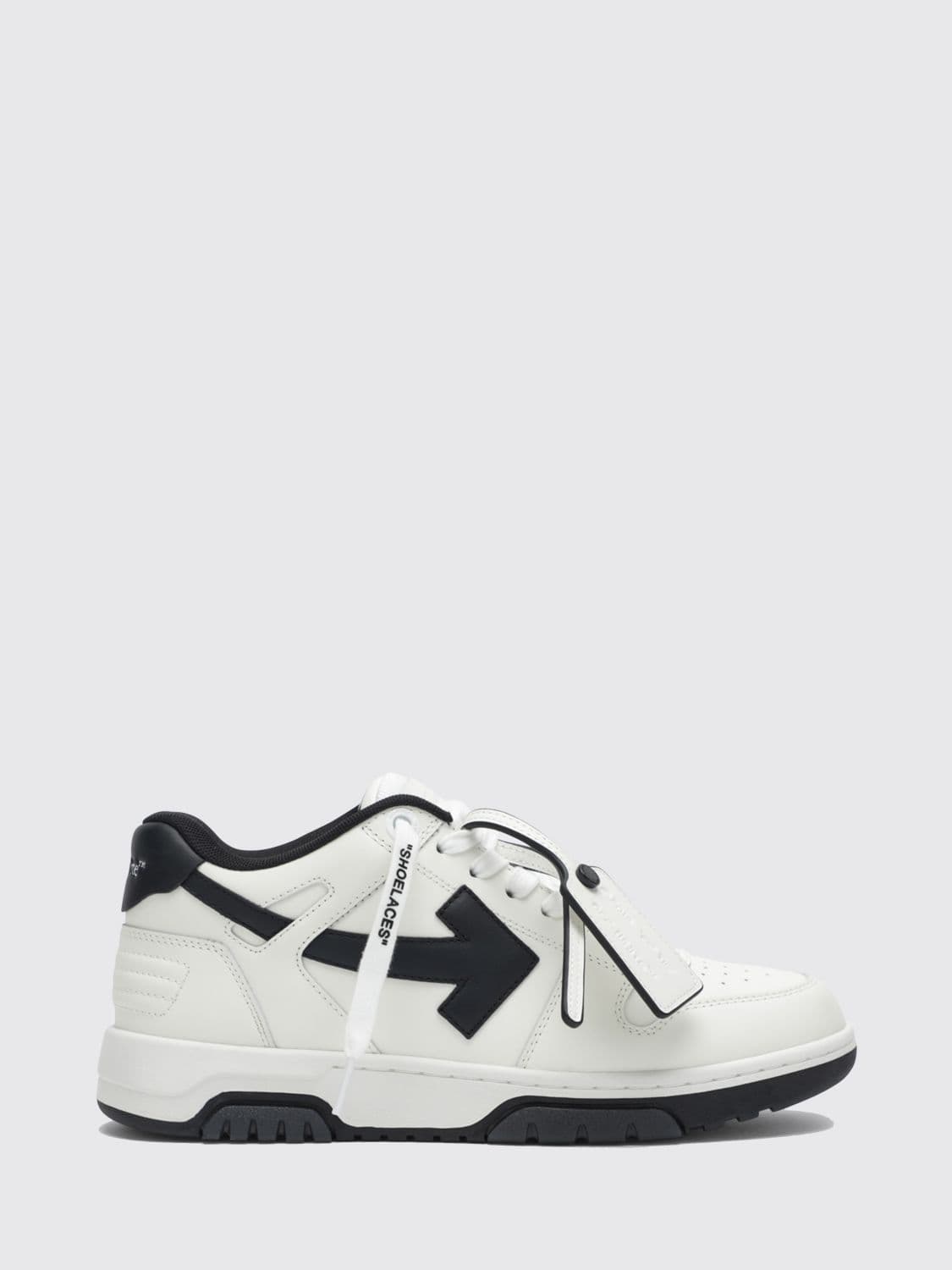 Off-White Out Of Office Low-Top Calfskin Sneakers with Perforated Toe