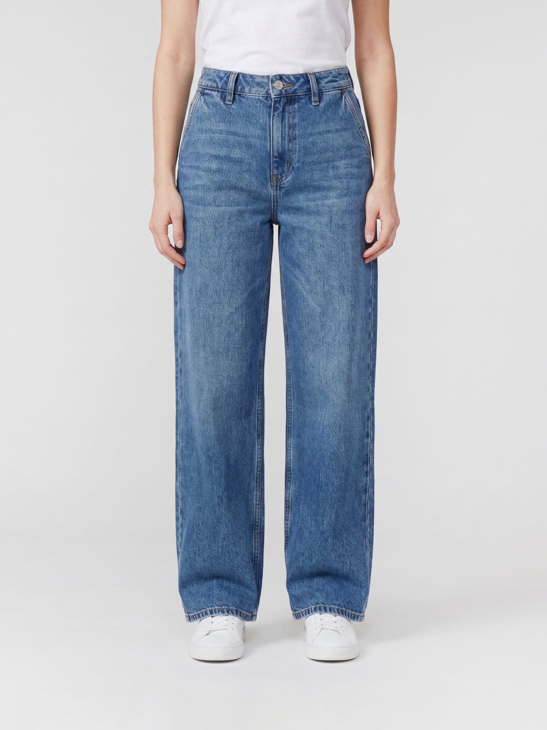 Magda Butrym High-Waisted Palazzo Jeans in Denim with a Wide Leg