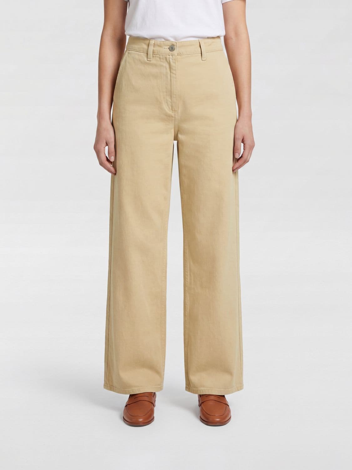 Magda Butrym High-Waisted Palazzo Jeans in Cotton Denim