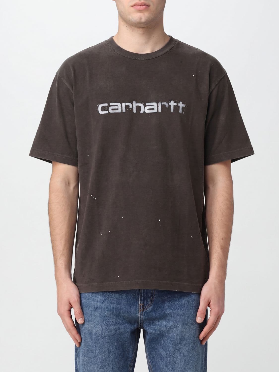 Carhartt Wip Crewneck T-shirt in Organic Cotton with Contrast Logo · M