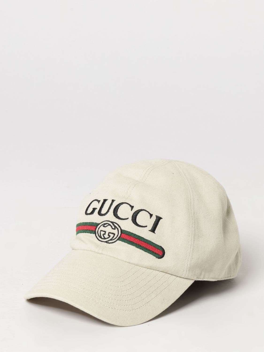 Gucci Cotton Baseball Cap with Embroidered Logo and Adjustable Strap
