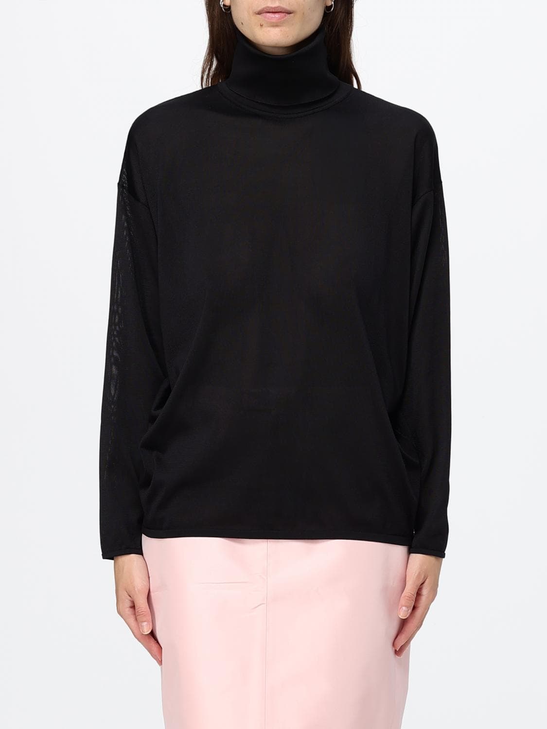 Gucci Long-Sleeved Roll Neck Jumper in Pure Silk