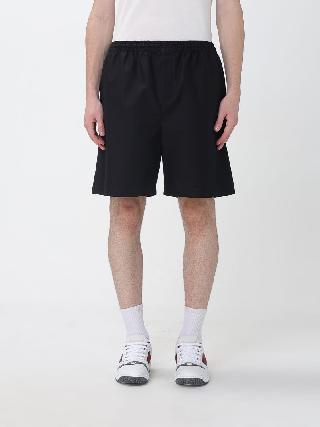 Gucci Knee-Length Cotton Sport Shorts with Elasticated Waist