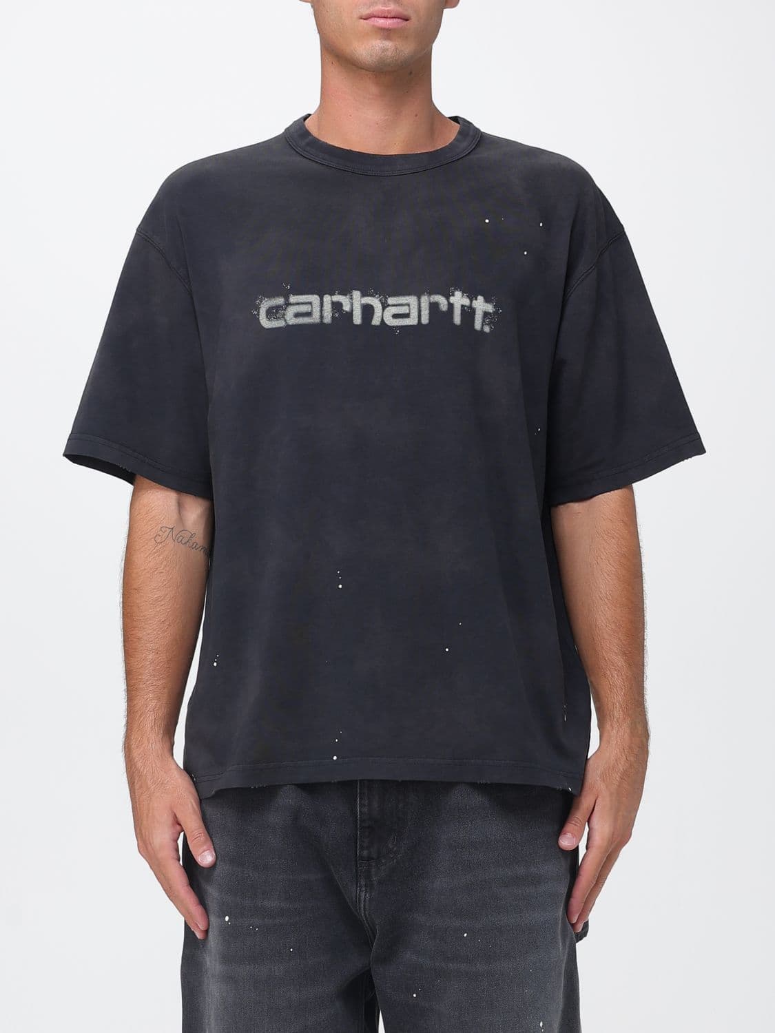 Carhartt Wip Printed Logo Organic Cotton Crewneck T-Shirt