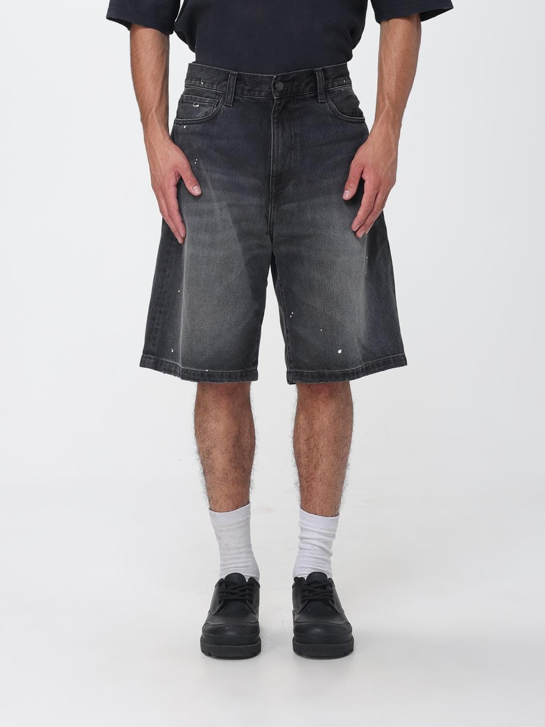 Carhartt Wip Landon Knee-Length Cotton Denim Shorts