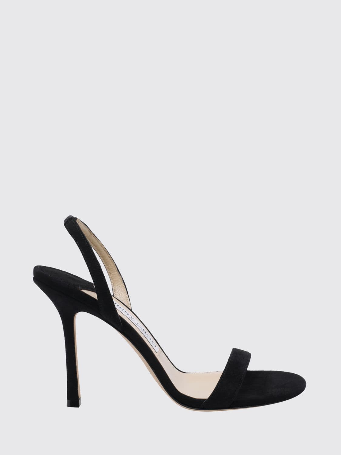 Jimmy Choo Jenn Suede Slingback Sandals with a Round Toe and Stiletto Heel