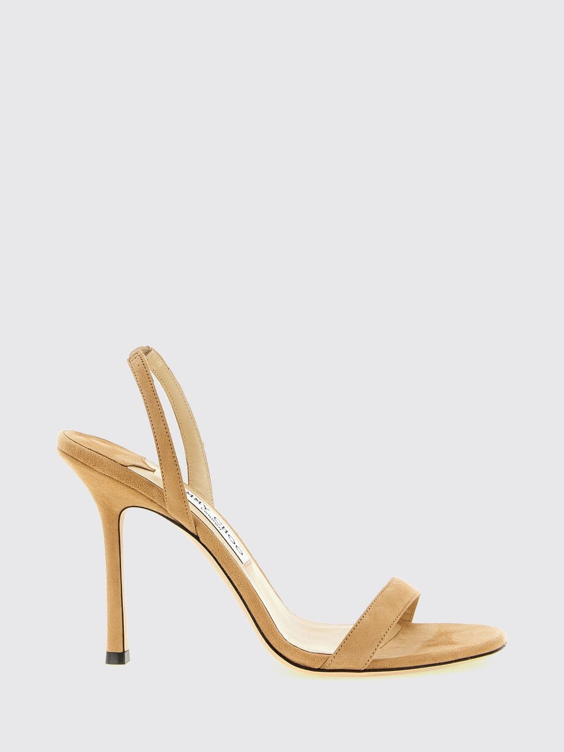 Jimmy Choo Jenn Suede Slingback Sandals with a Round Toe and Stiletto Heel
