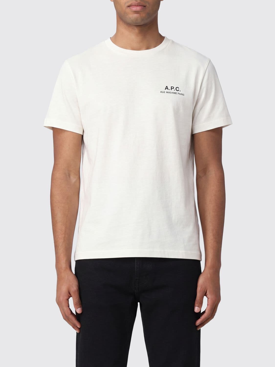 A.p.c. A. P.C. Crewneck Cotton T-shirt with Contrasting Printed Logo
