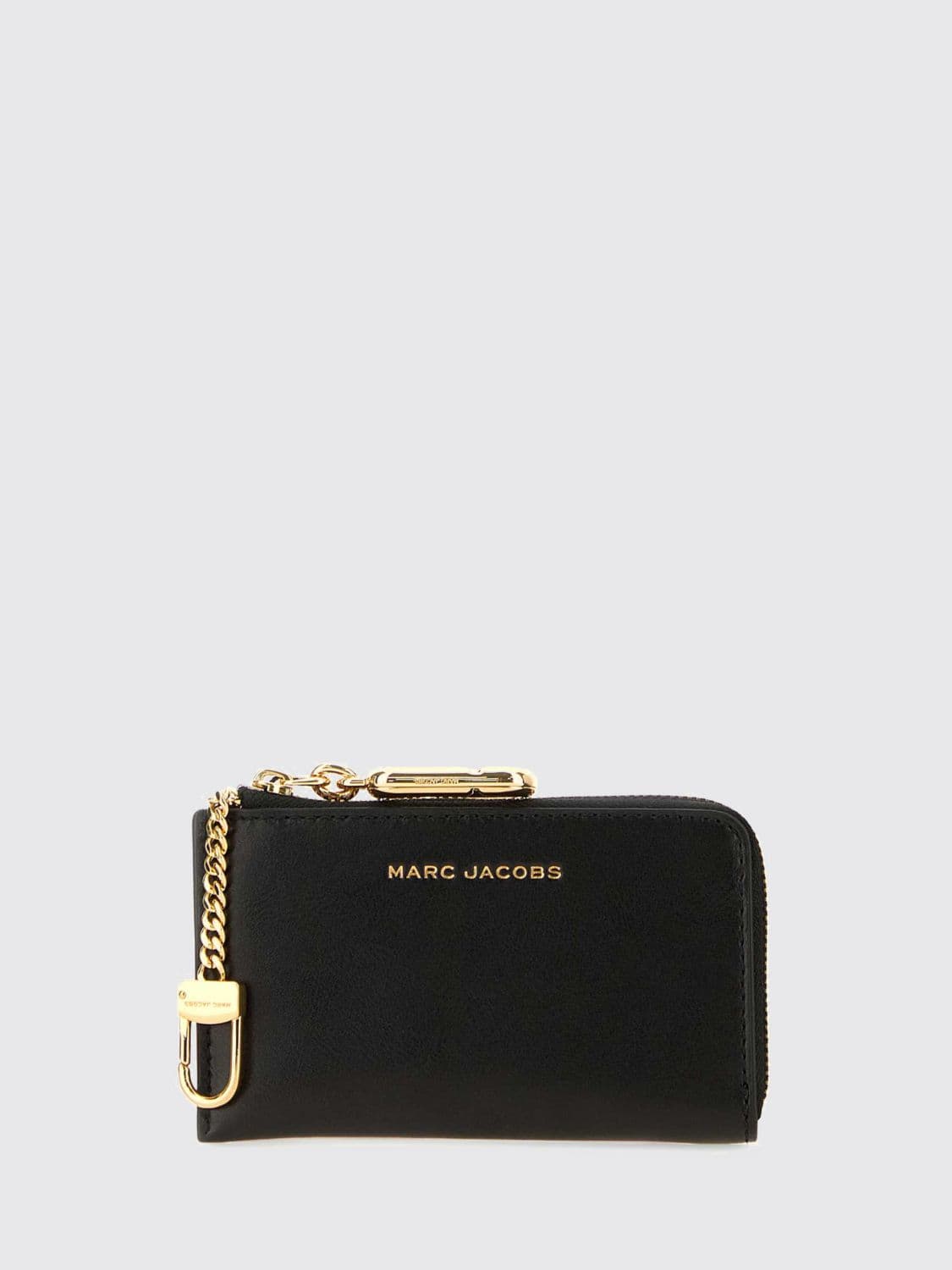 Marc Jacobs Leather Card Holder with a Zip Closure and Four Card Slots