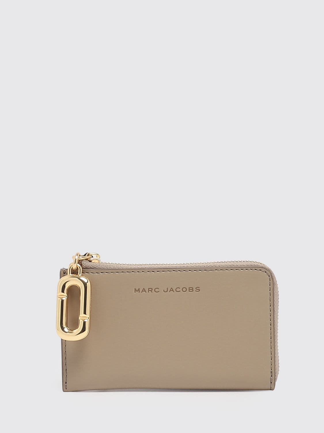 Marc Jacobs Leather Card Holder with a Zip Closure and Four Card Slots · OS