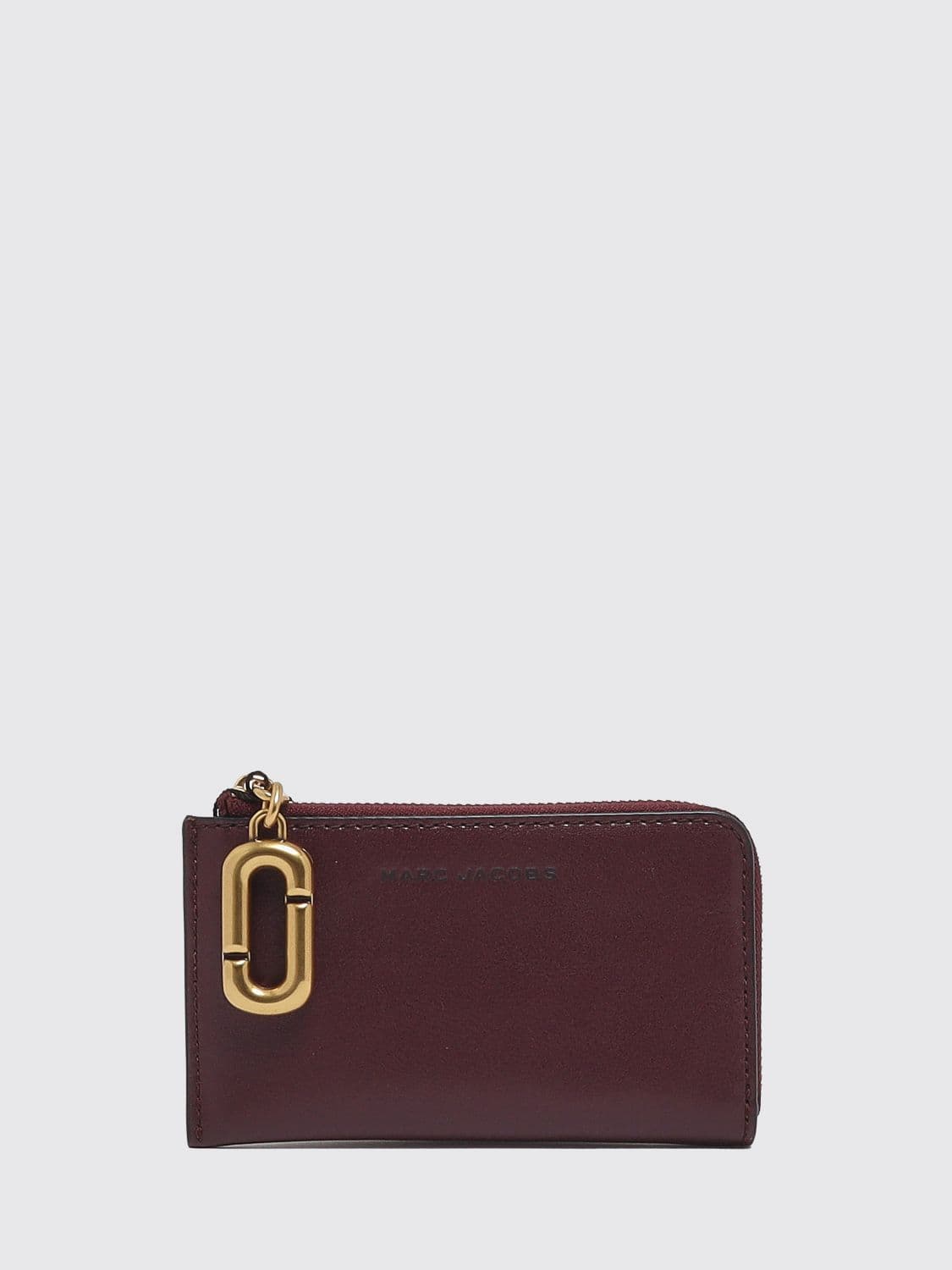 Marc Jacobs Leather Card Holder with a Zip Closure and Four Card Slots · OS