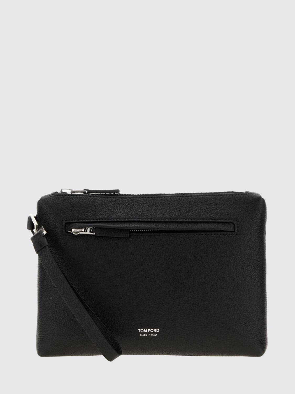 Tom Ford Calfskin Leather Document Holder with a Zip Closure and Wrist Strap · OS