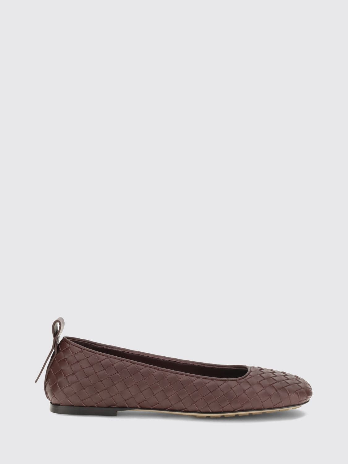 Bottega Veneta Charlotte Woven Lambskin Square-Toe Ballet Flats
