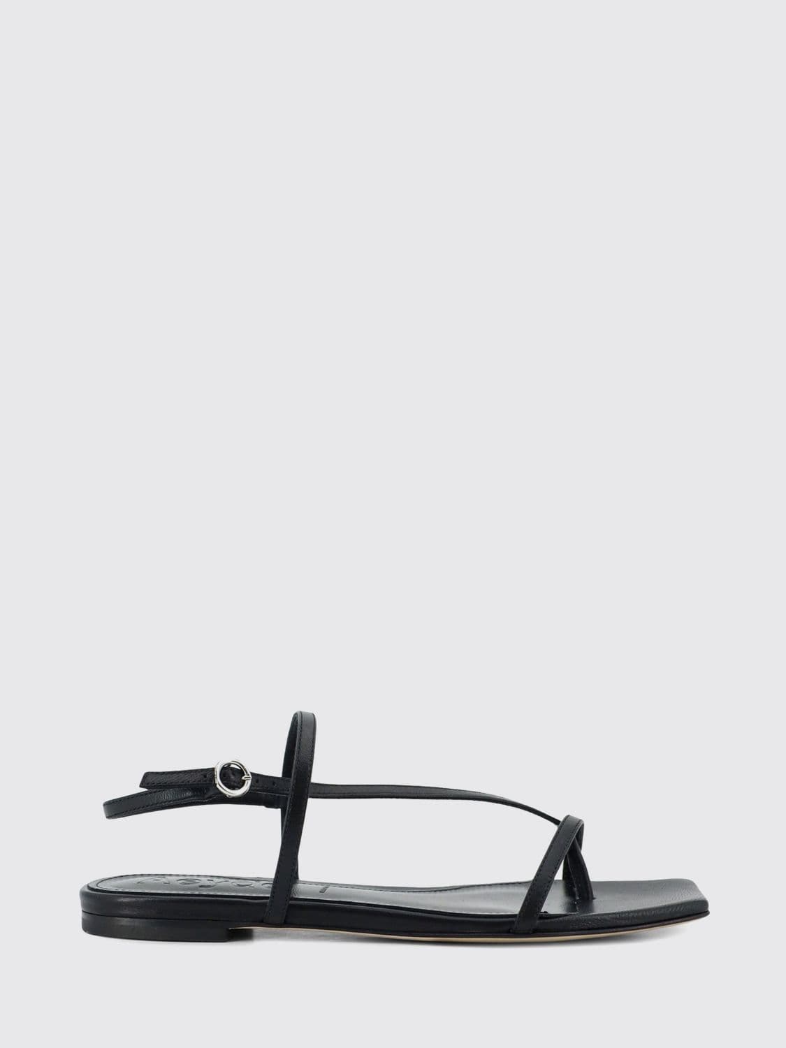 Aeyde Smooth Leather Slingback Sandals with Low Heel and Square Toe · 36