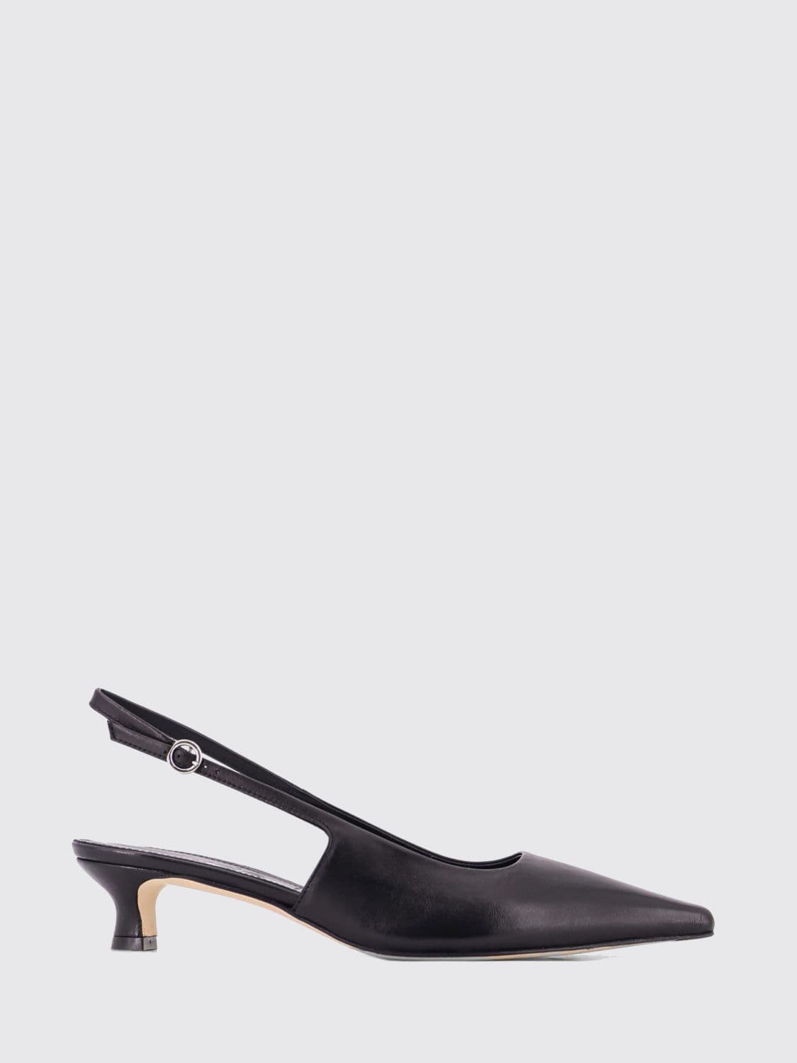 Aeyde Catrina Smooth Leather Slingback Pumps with Low Heel