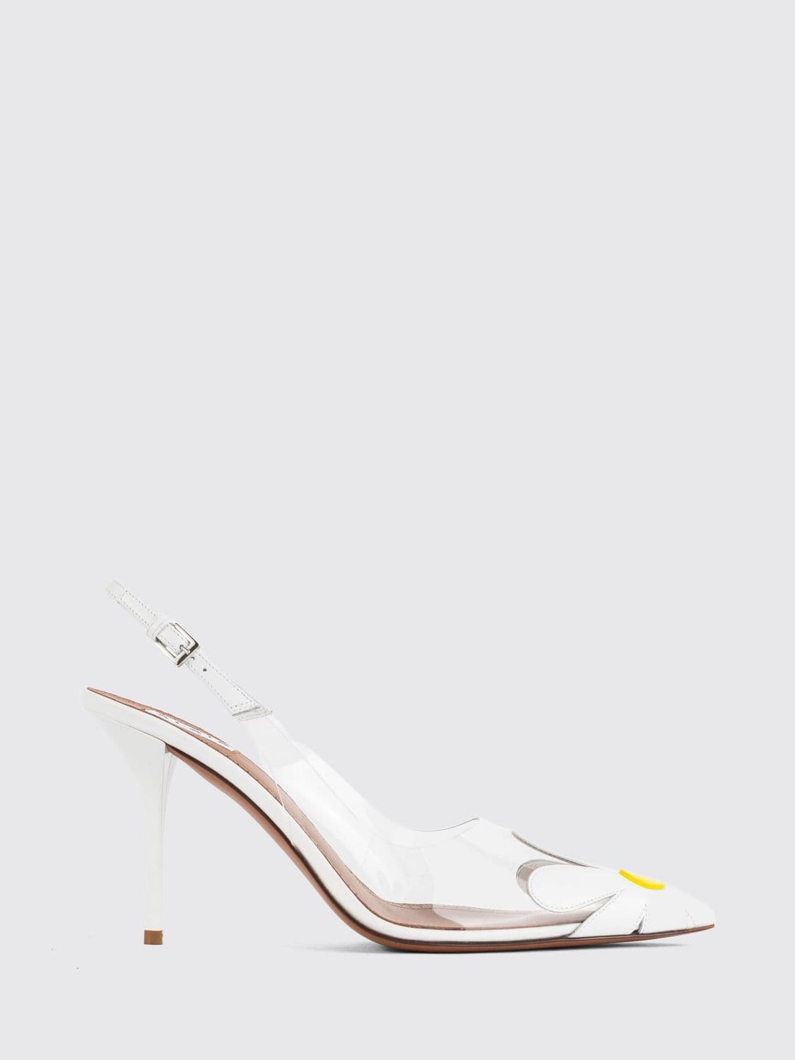 Alaïa PVC Slingbacks with Stiletto Heel and Floral Appliqué