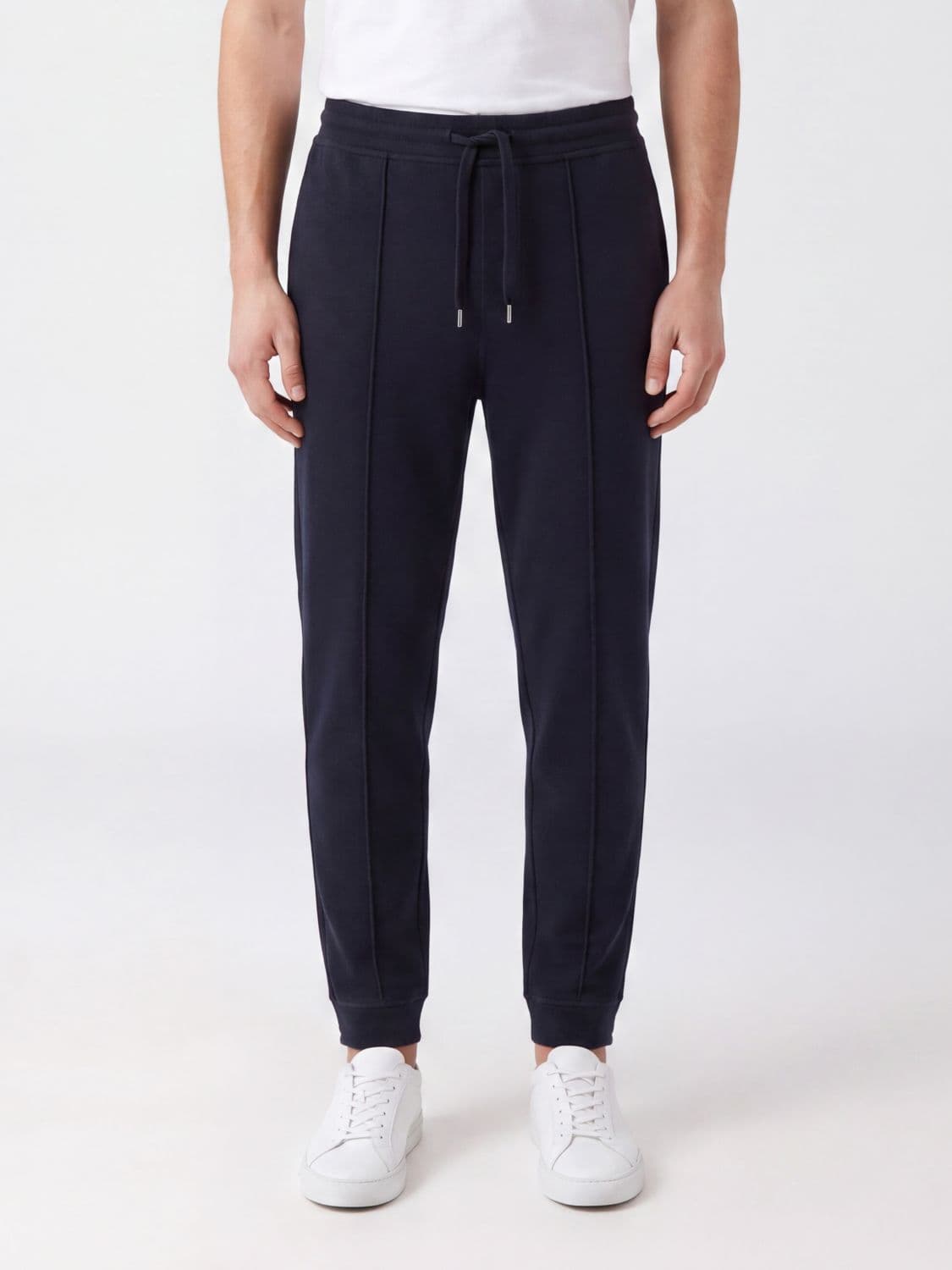 Brunello Cucinelli Slim Fit Cotton Blend Jogging Trousers with Drawstring Waist