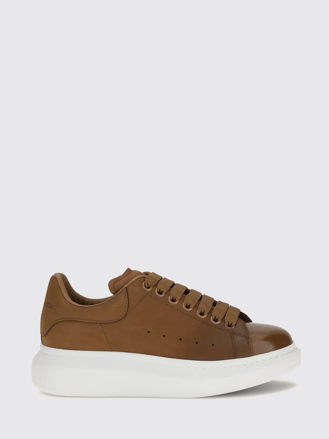 Mcqueen Oversize Low-Top Calfskin Trainers with Chunky Sole
