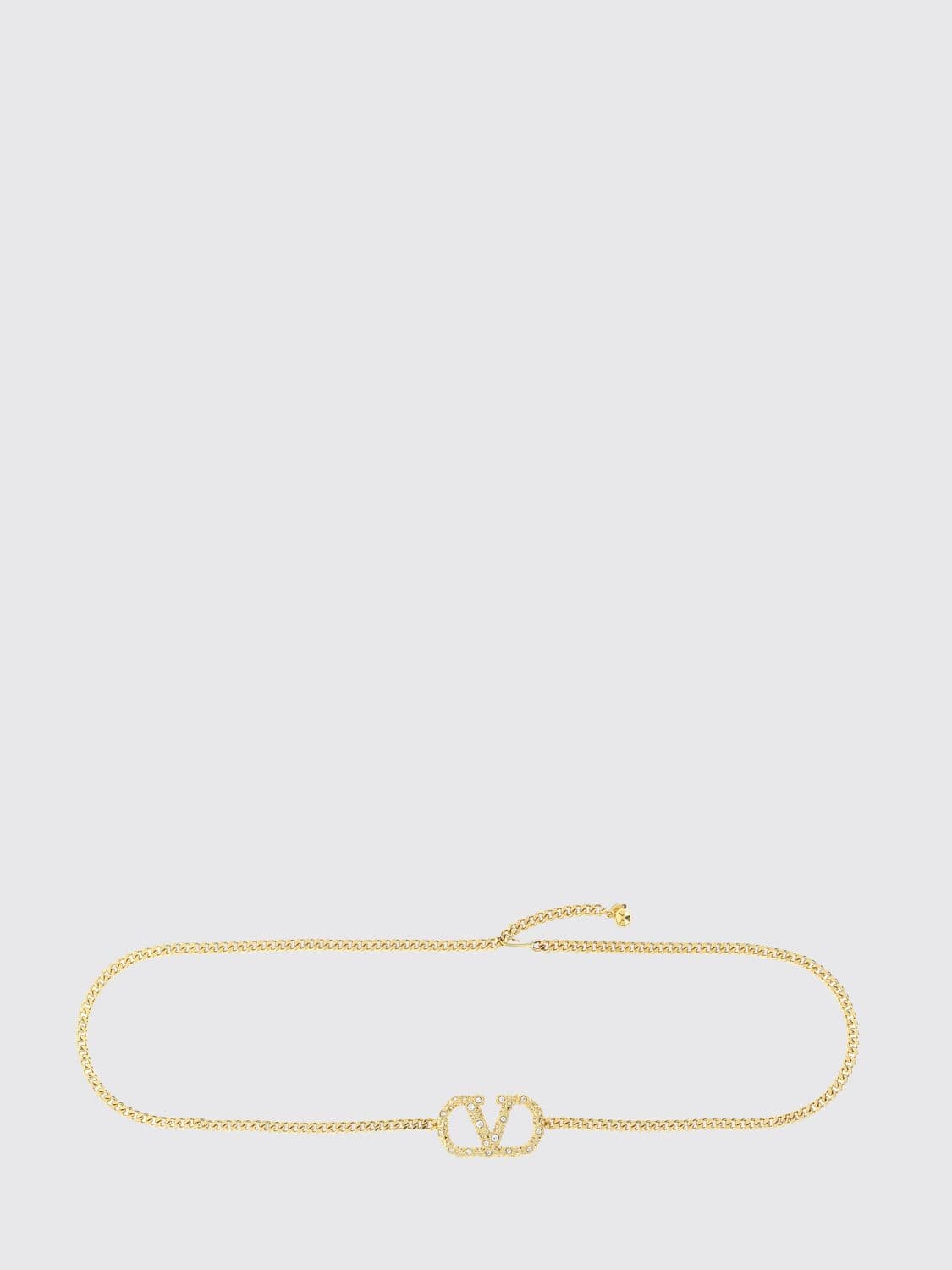 Valentino Garavani VLogo Signature Crystal Chain Belt