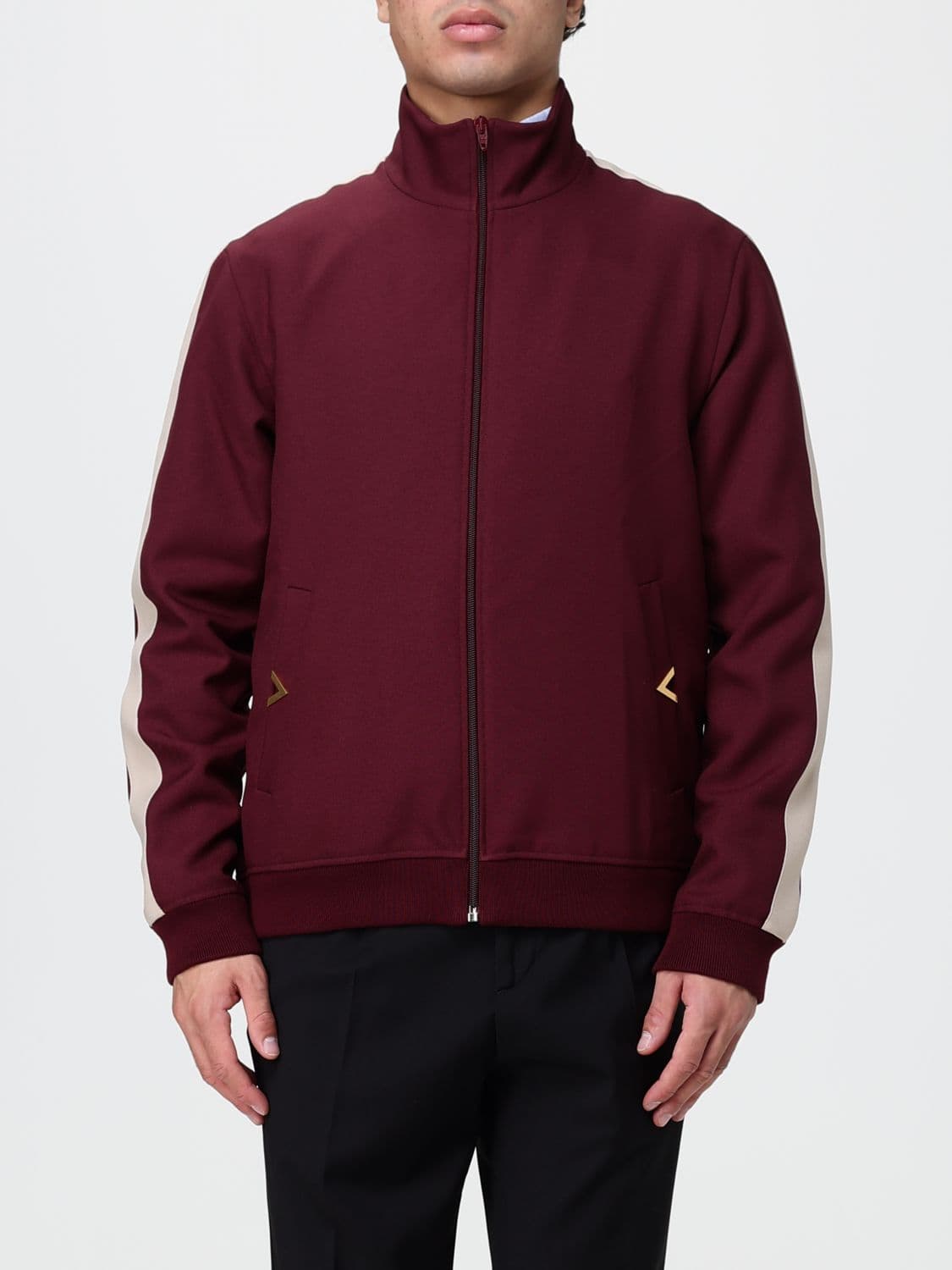 Valentino Garavani Slim Fit Technical Fabric Zip-Up Sweatshirt · L