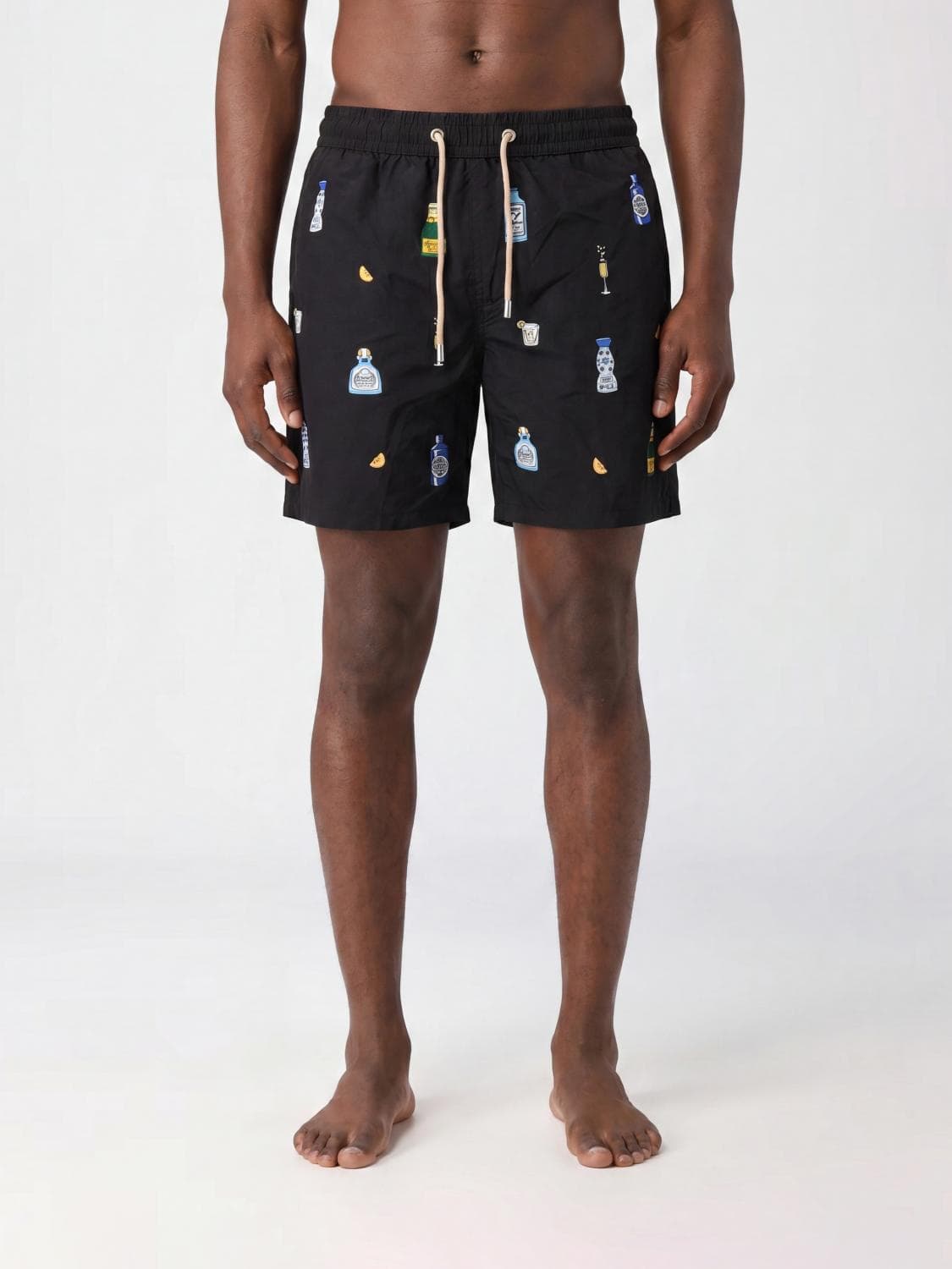 Mc2 Saint Barth Polyester Swim Shorts with Elasticated Drawstring Waist