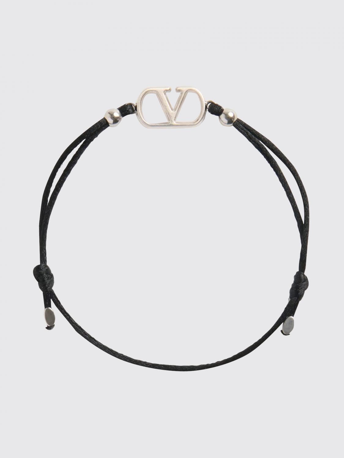 Valentino Garavani VLogo Signature Cotton Bracelet with Brass Details